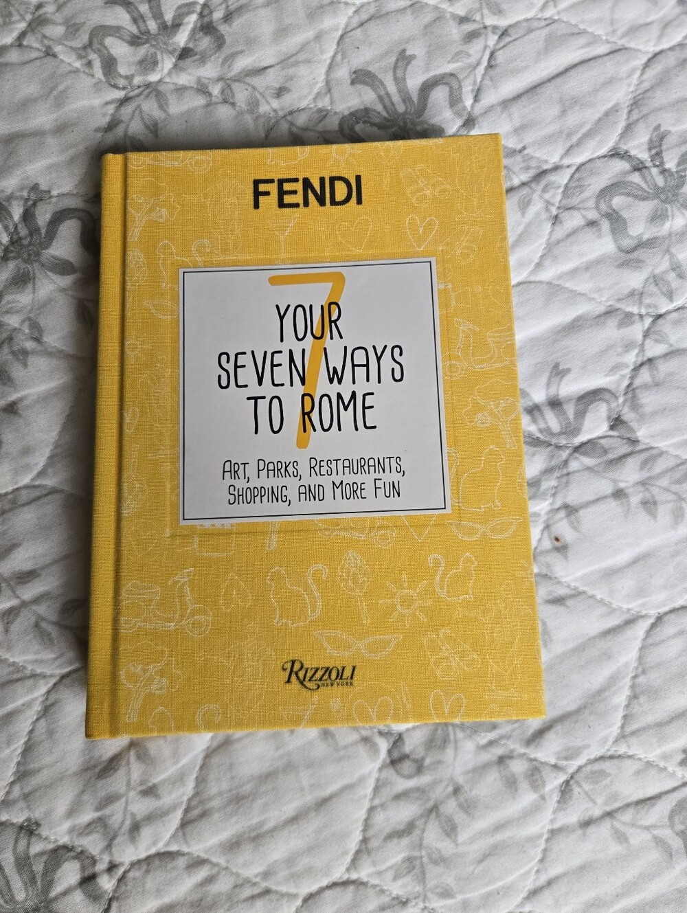 Fendi Yellow and White Travel Guide Booklet
